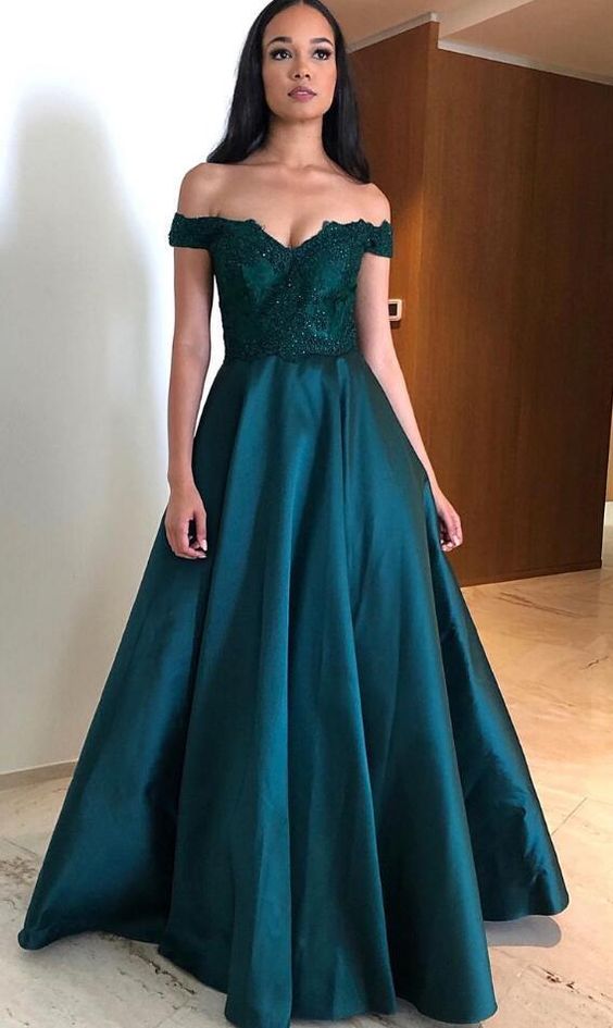 2021 Off Shoulder Long Prom Dress ,School Dance Dresses ,Fashion Winter Formal Dress   cg18990