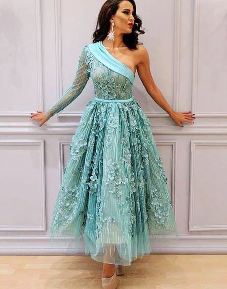 Green Tulle One Shoulder Lace Short Prom Dress cg1931