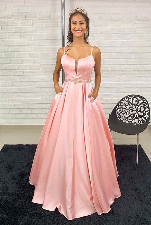 Elegant Long Prom Dresses pink evening dress     cg19321