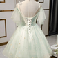 Beautiful Beads Tulle Sweetheart Neckline Ball Gown Homecoming Dresses   cg19377