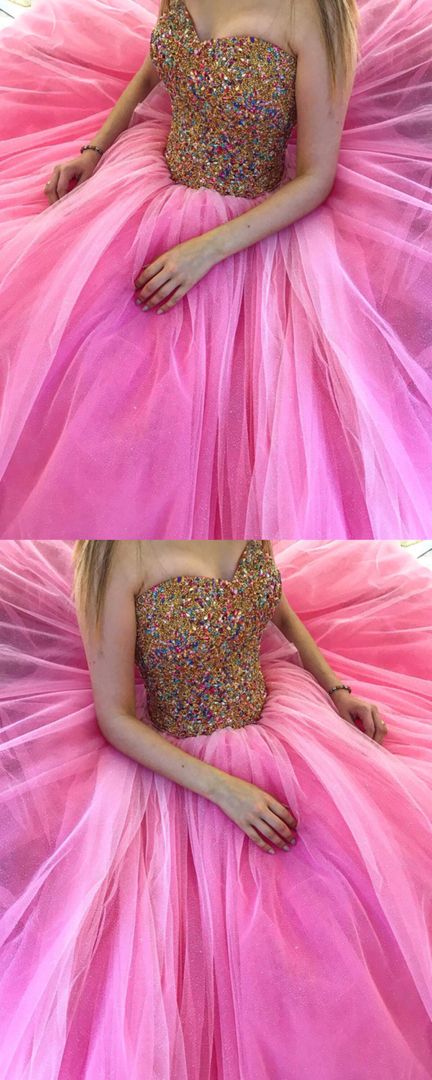 Ombré beaded corset ball gown prom dresses    cg19381