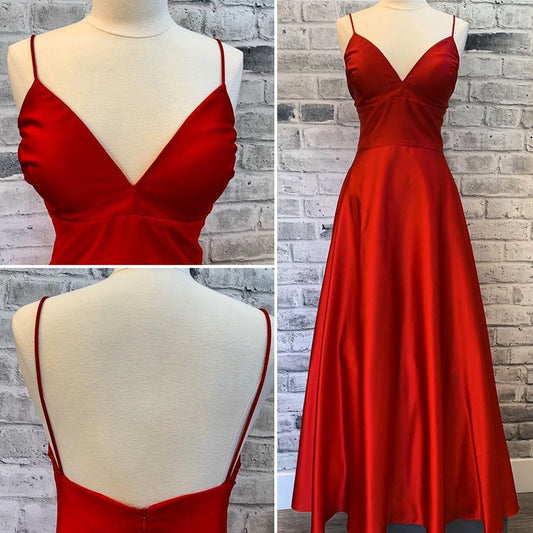 Empire Red Long Evening Dress Prom Dress     cg19505