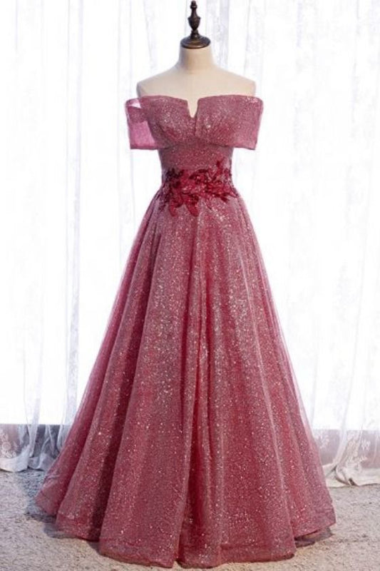 Stunning Red Formal Dreess with embroidery, off the shoulder red prom dress, cheap long prom dress 2021    cg19991