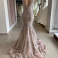 Lace Beaded Sexy African Dubai Evening Dresses Mermaid Backless Prom Dresses Deep V-neck Formal Party Bridesmaid Pageant Gowns   cg20072