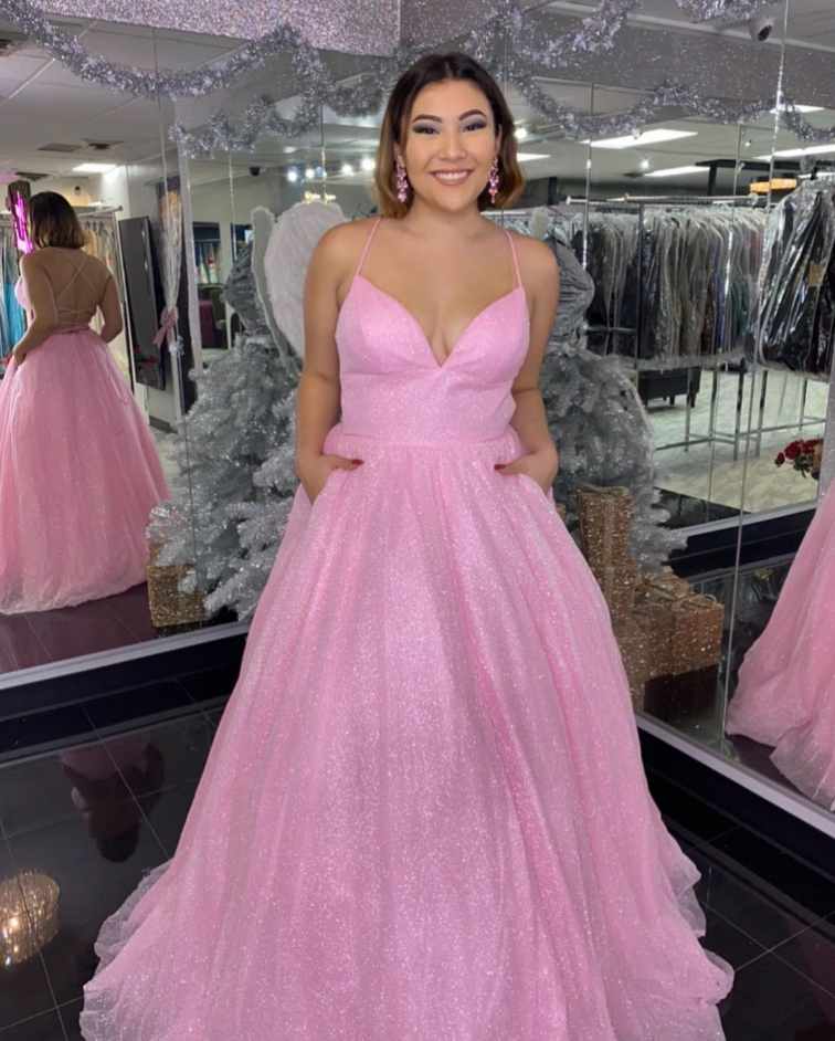 glitter pink long prom dress 2021, elegant long prom dress for girl, formal dresses 2021,   cg20138