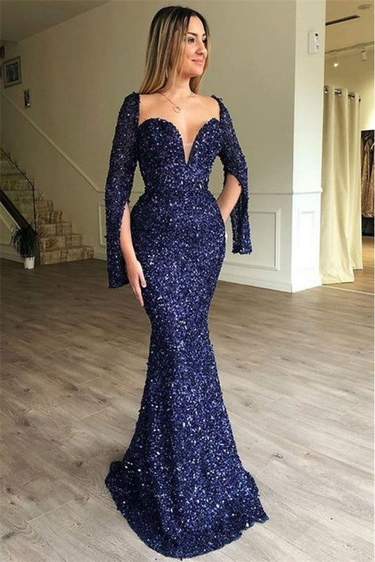 Mermaid Sparkling Long Prom Dress Formal Evening Dresses    cg20400