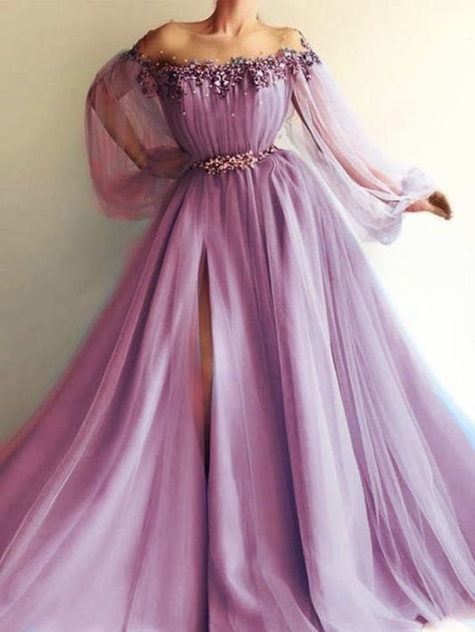 Elegant off the shoulder prom dresses,tulle prom dress     cg20581