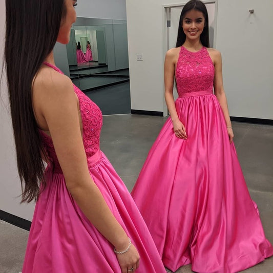 Charming O-Neck A-Line Prom Dresses,Long Prom Dresses,Cheap Prom Dresses    cg20790