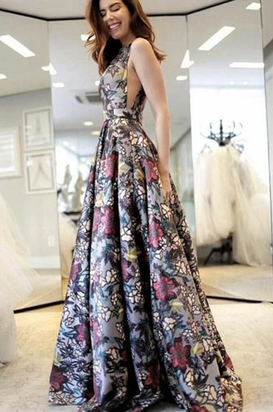 Long Elegant Beautiful A-line Floor Length Evening Prom Dresses   cg20981