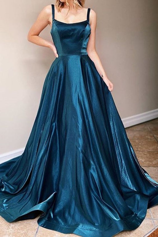 Backless Dark Emerald Green Long Prom Dresses, Dark Emerald Green Long Formal Evening Dresses   cg21971