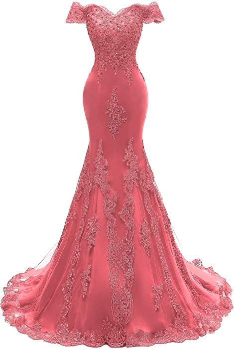 Women's V Neckline Mermaid Lace Long Prom Gown    cg22292