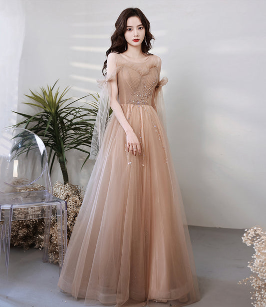 CUTE TULLE LONG A LINE PROM DRESS EVENING DRESS   cg22457