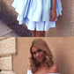 baby blue homecoming dresses,short dresses,semi formal dress,short cocktail dress,light blue homecoming dresses cg2824