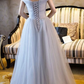 Beautiful Grey Off Shoulder Long Bridesmaid Dress, Simple Prom Dress cg3027