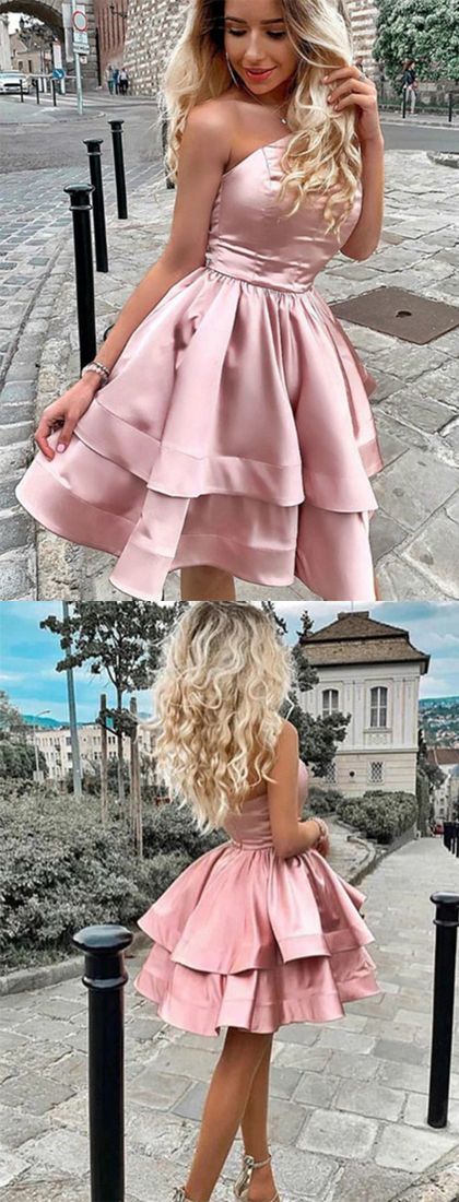 Pink Short Homecoming Party Dresses cg3139