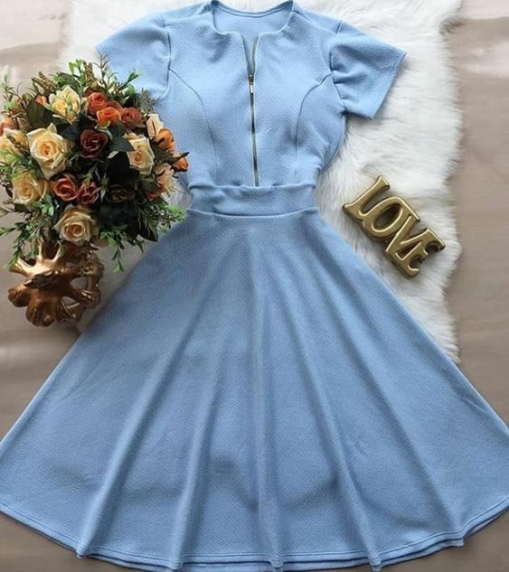 2019 Homecoming Dresses A Line blue homecoming dress   cg3667