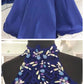 Royal Blue Prom Dresses,Satin Two Piece Prom Dress cg3952
