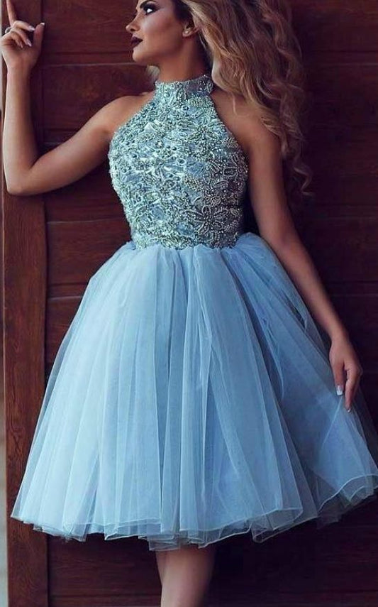 Beads Homecoming Dresses Puffy homecoming dresses cg4097