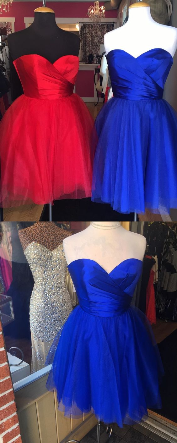 short red homecoming dress, royal blue short homecoming dress party dress cg4304