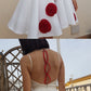 Sexy Sheer Neck Illusion Back with Ruffled Handmade Red Flowers Short homecoming Party Dress cg4414
