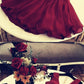 short burgundy ruffles bridesmaid homecoming dress for cocktail party cg4617