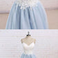 Simple v neck baby blue long prom dress, evening dress cg480