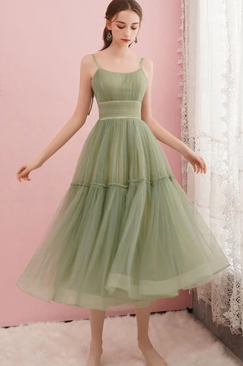 SIMPLE GREEN TULLE SHORT PARTY DRESS GREEN HOMECOMING DRESS cg5127