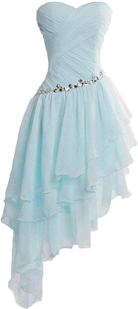 Homecoming Dresses High Low Chiffon Bridemaid Dresses Short cg5248