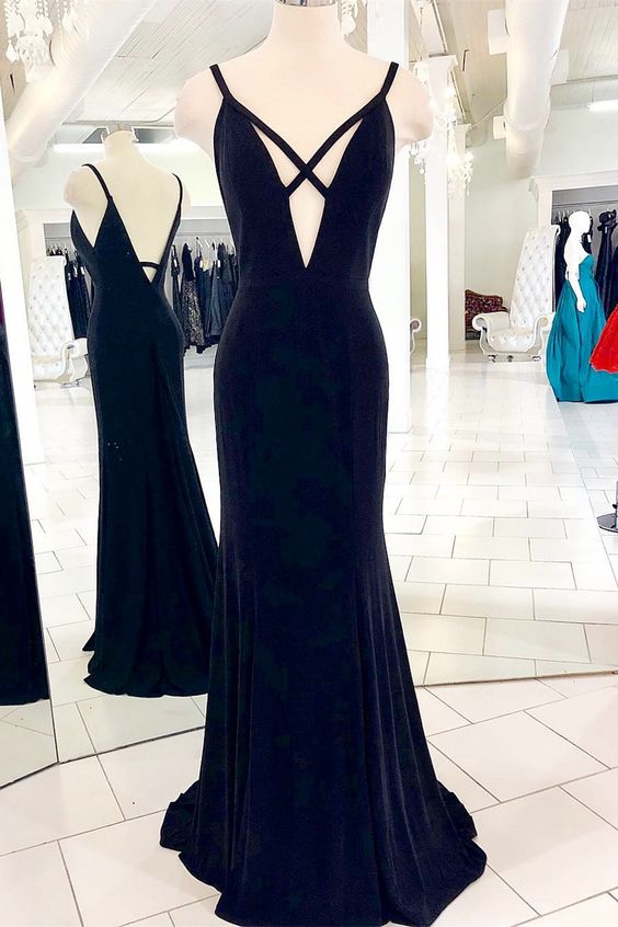 Gorgeous Mermaid Black Formal prom Evening Dress cg5438