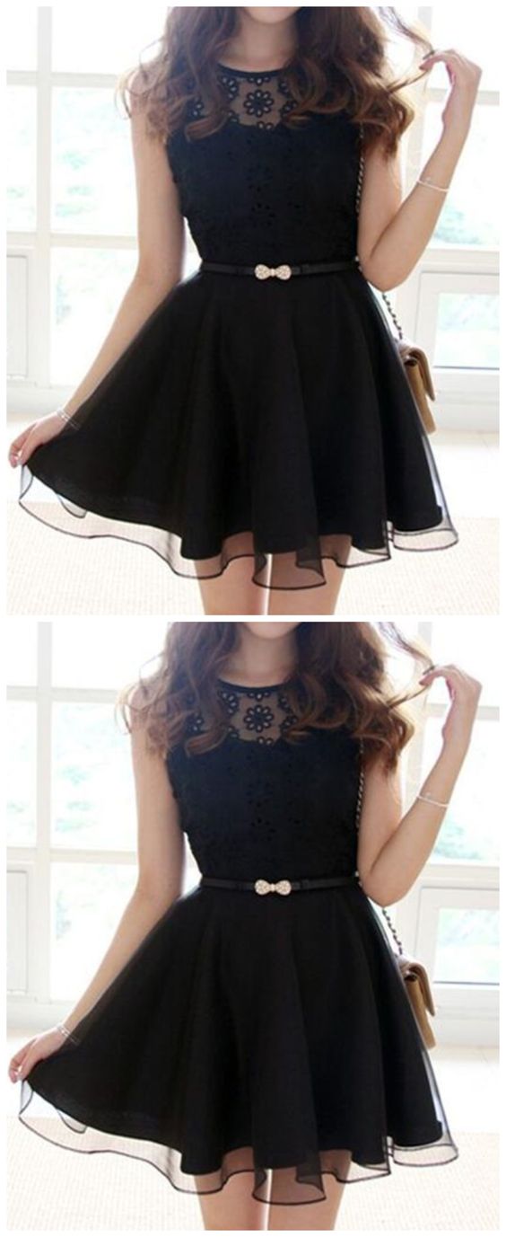 black short homecoming dresses, simple short party dresses  cg5582