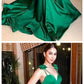 New Green Mermaid Prom Dresses Spaghetti Bow Sweep Train Long Formal Evening Party Gowns Special Occasion Dress   cg5872