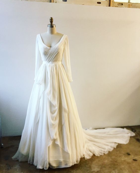 White Prom Dress,Long Sleeve Prom Dress,Fashion Prom Dress  cg5885
