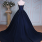 Dark Navy Sweetheart Prom Dress,Long Prom Dresses,Charming Prom Dresses  cg6068