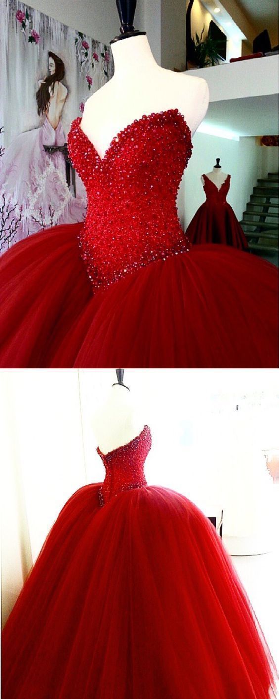Red wedding dresses ball gowns prom dress for bride  cg6327