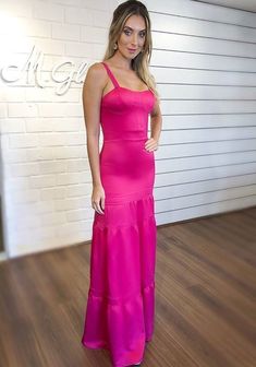 Spaghetti Strap Long Party Dress ， Charming Prom Dress  cg6879