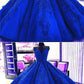 Gorgeous Royal Blue Appliques Beads Quinceanera Dresses, Formal Ball Gown Prom Dress cg703