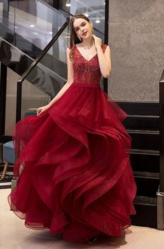 Exquisite Lace Embroidered Tops Pageant Dresses with Tiered Ruffles  cg7078