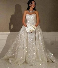 Saprkly Strapless Mermaid Wedding prom Dresses   cg7161