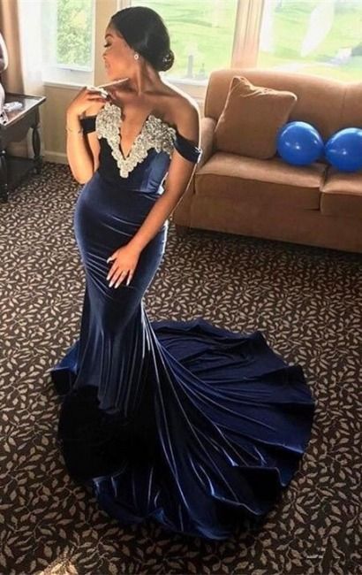 Off-the-Shoulder Mermaid Prom Dress  cg8505