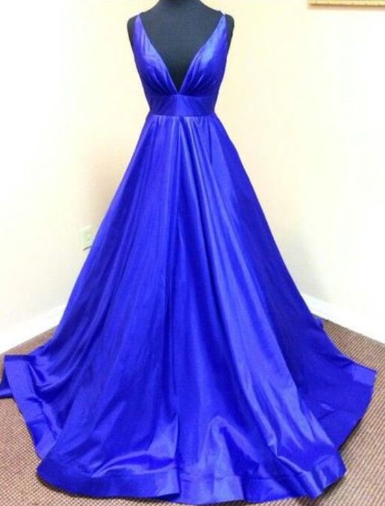 Charming Prom Dress,Satin Prom Dress,Noble Prom Dress,V-Neck Evening Dress   cg9549