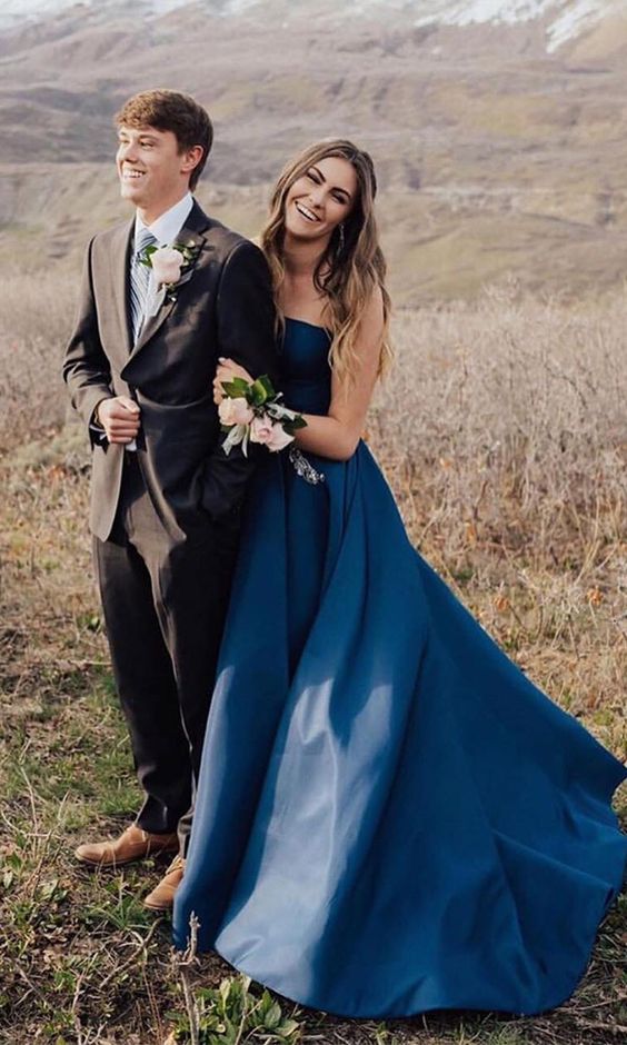 Prom Couples, Strapless Prom Dress  cg9715